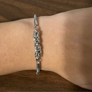 Stainless steel popcorn chain bracelet